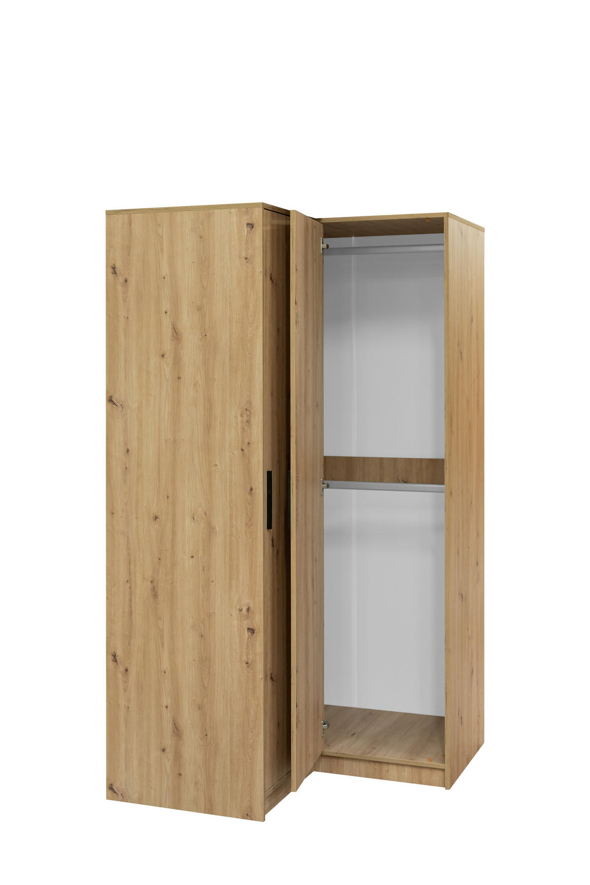 DREHTÜRENSCHRANK FIORA 108,5/200/57,5 cm 2-türig Eiche Artisan - Eiche Artisan, Holzwerkstoff (108.5/200/57.5cm) - MASSENO