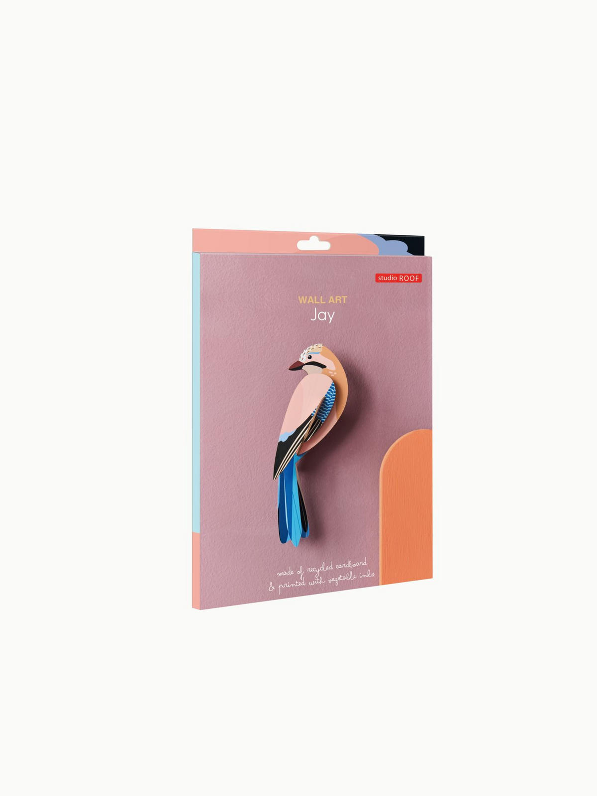 WANDDEKO Eichelhäher 4.5/8 cm - Multicolor, Wellpappe (4.5/8/21cm) - KUNSTLOFT