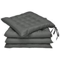 STUHLKISSEN Lea 40/40/5 cm Anthrazit 4tlg - Anthrazit, Kunststoff/Textil (40/40/20cm) - Beautissu 