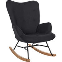 SCHAUKELSTUHL Stoff schwarz - Schwarz, Textil/Metall (71/98/88cm) - CLP