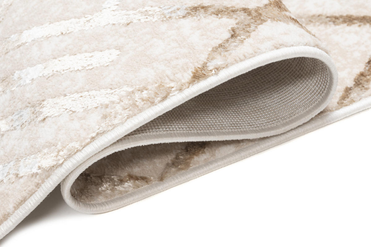 LÄUFER Crystal Beige Marmor Optik 100/600 cm - Beige, Textil (100/600cm) - Tapiso