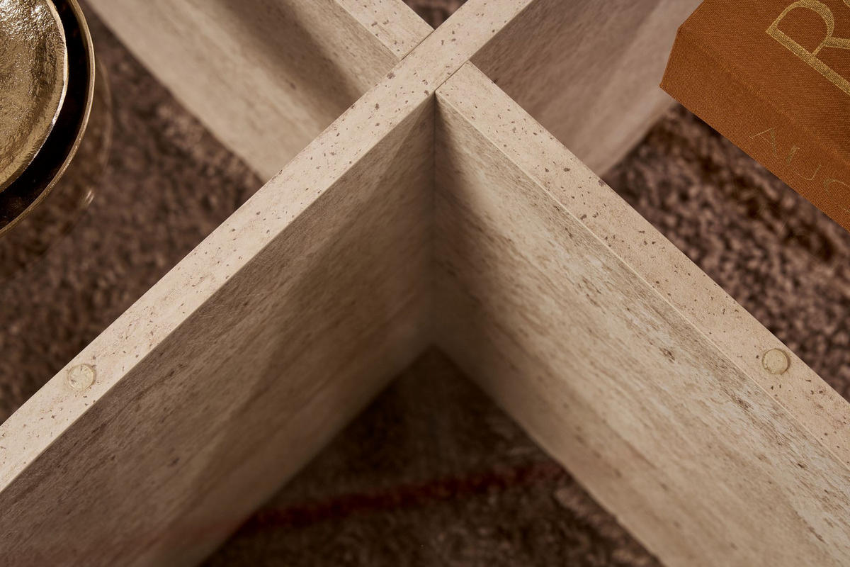 COUCHTISCH aeris beige - Beige, Holz (75/75/35cm) - Habitat Garten