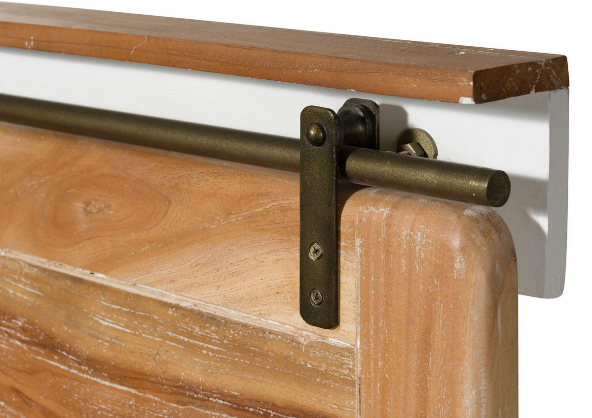WANDREGAL Mango 140x25x38 weiß lackiert RAILWAY #589 - Weiß, Holz (140/38/25cm) - Massivmoebel24