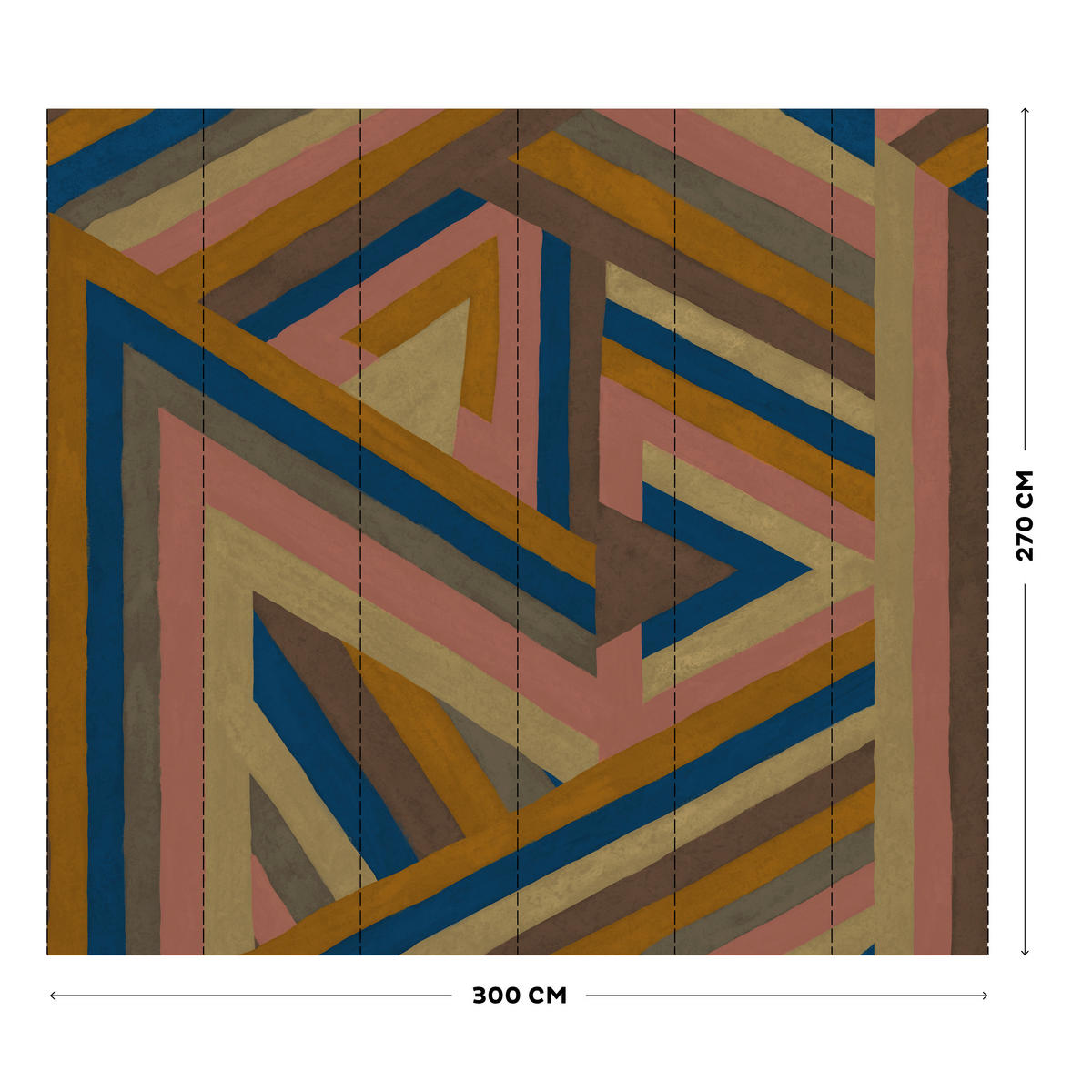 FOTOTAPETE - Dreiecke - Multicolor, Papier/Kunststoff (300/270cm) - LOOKS by W.Joop
