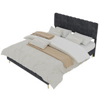 POLSTERBETT 140x200 cm ohne Stauraum grau - Grau, Textil (140/200cm) - LEBENLANG