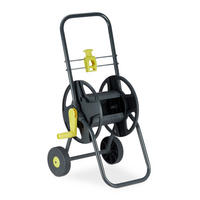 SCHLAUCHWAGEN - Schwarz, Kunststoff/Metall (44/76.5/41cm) - Relaxdays