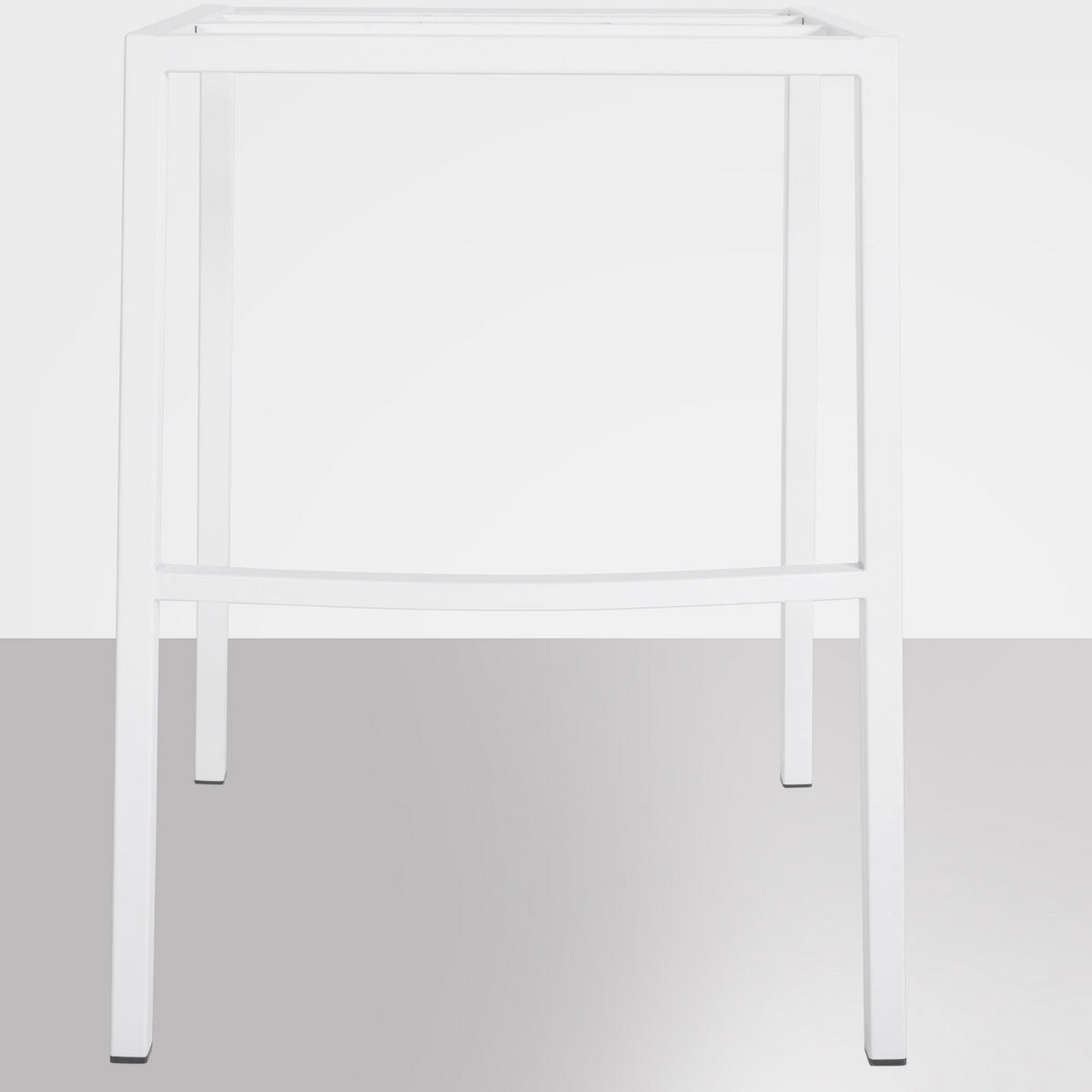 BARHOCKER Filz Grau - Weiß/Grau, Textil/Metall (64/110/48cm) - CLP