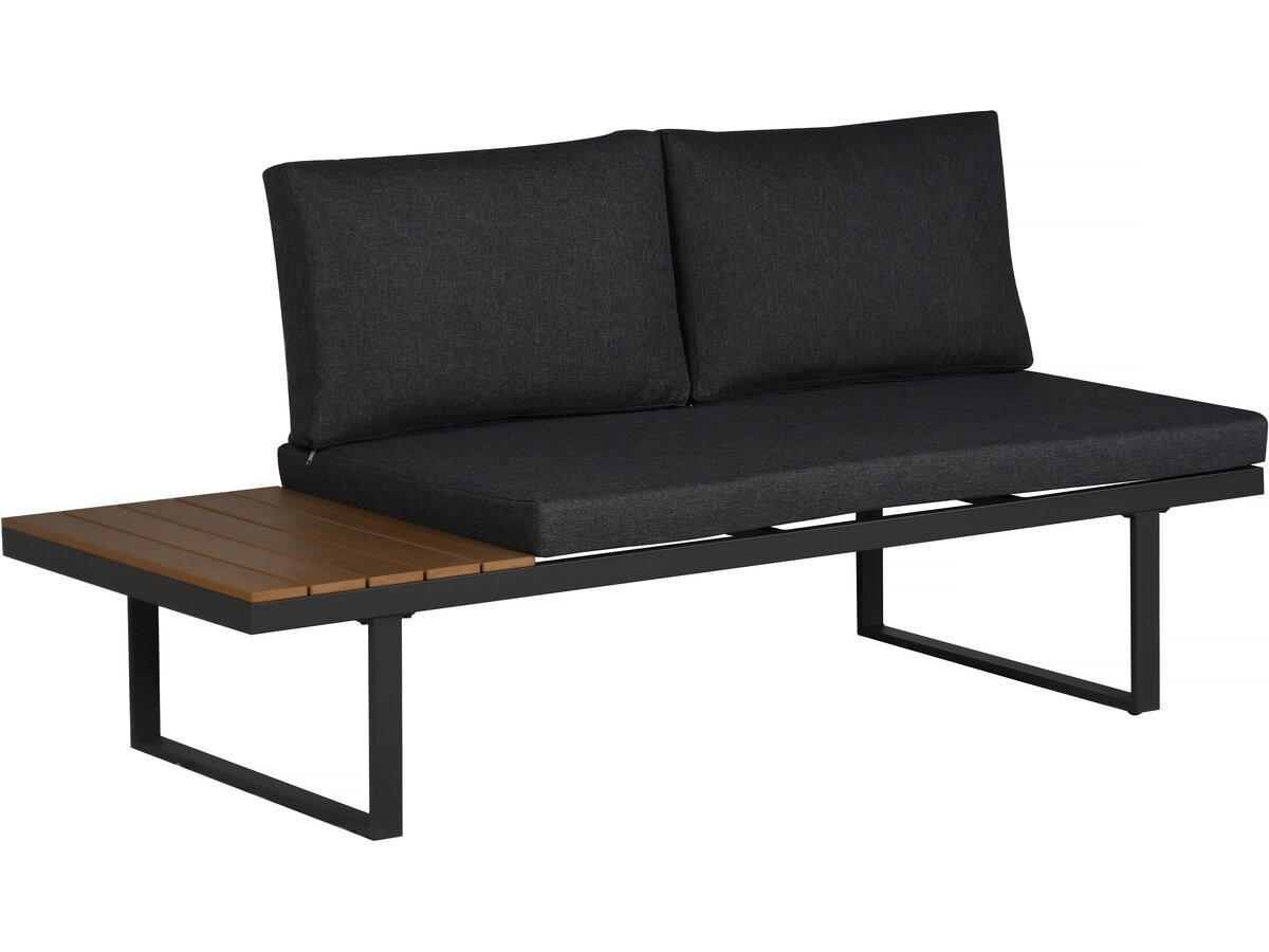 LOUNGEGARNITUR Sylva 4-Sitzer Grau - Grau, Metall - Habitat Garten