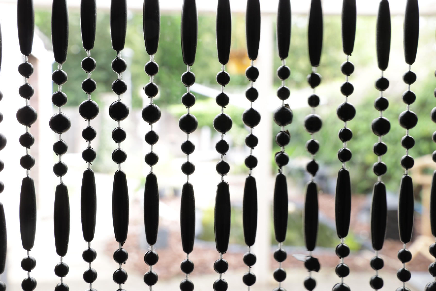 PERLENVORHANGVORHÄNGE Robin - 90x220 cm - Schwarz - Schwarz, Kunststoff (90/220cm) - IVOL