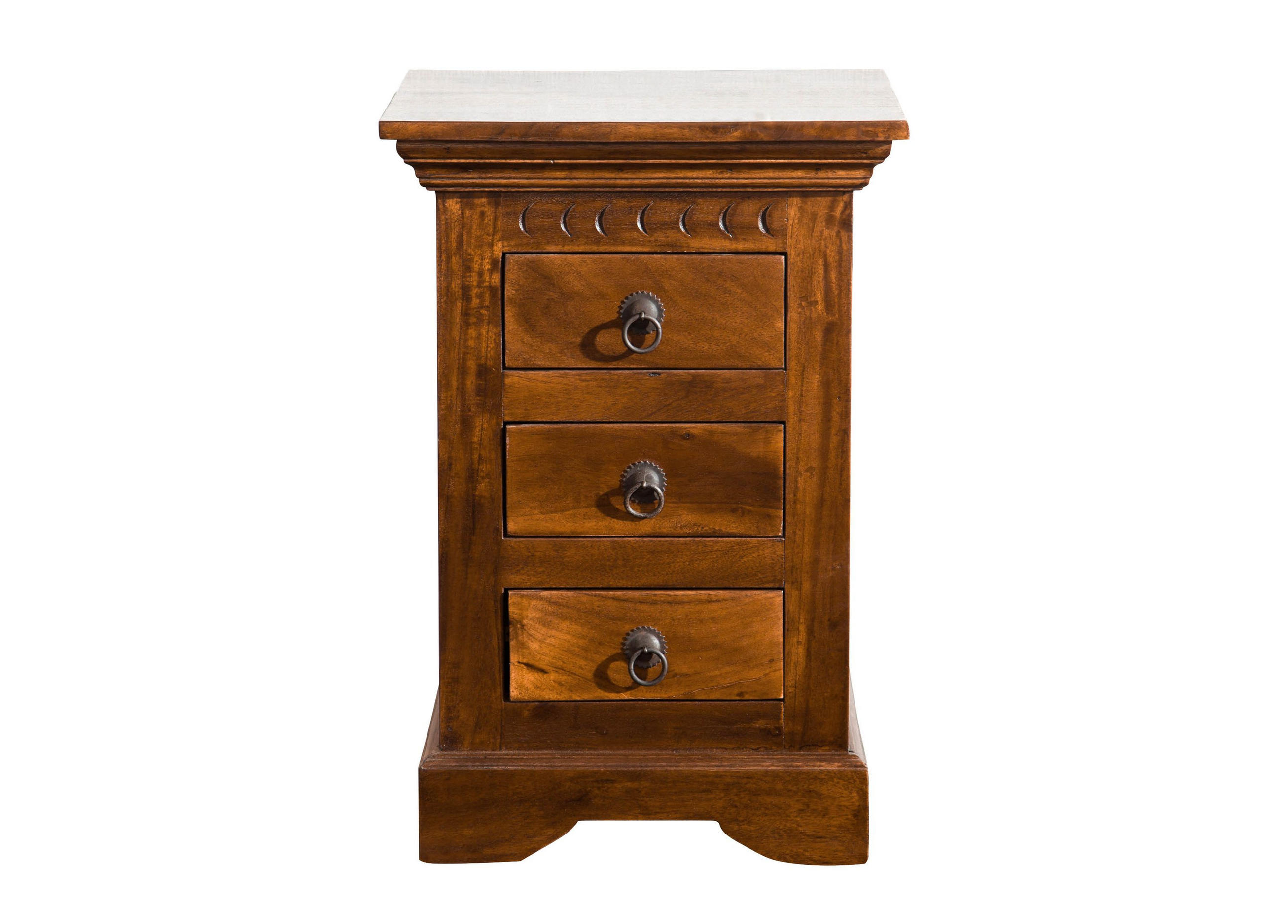 NACHTTISCH Akazie 40x38x59 honig lackiert OXFORD #0502 - Braun, Holz (40/59/38cm) - Massivmoebel24