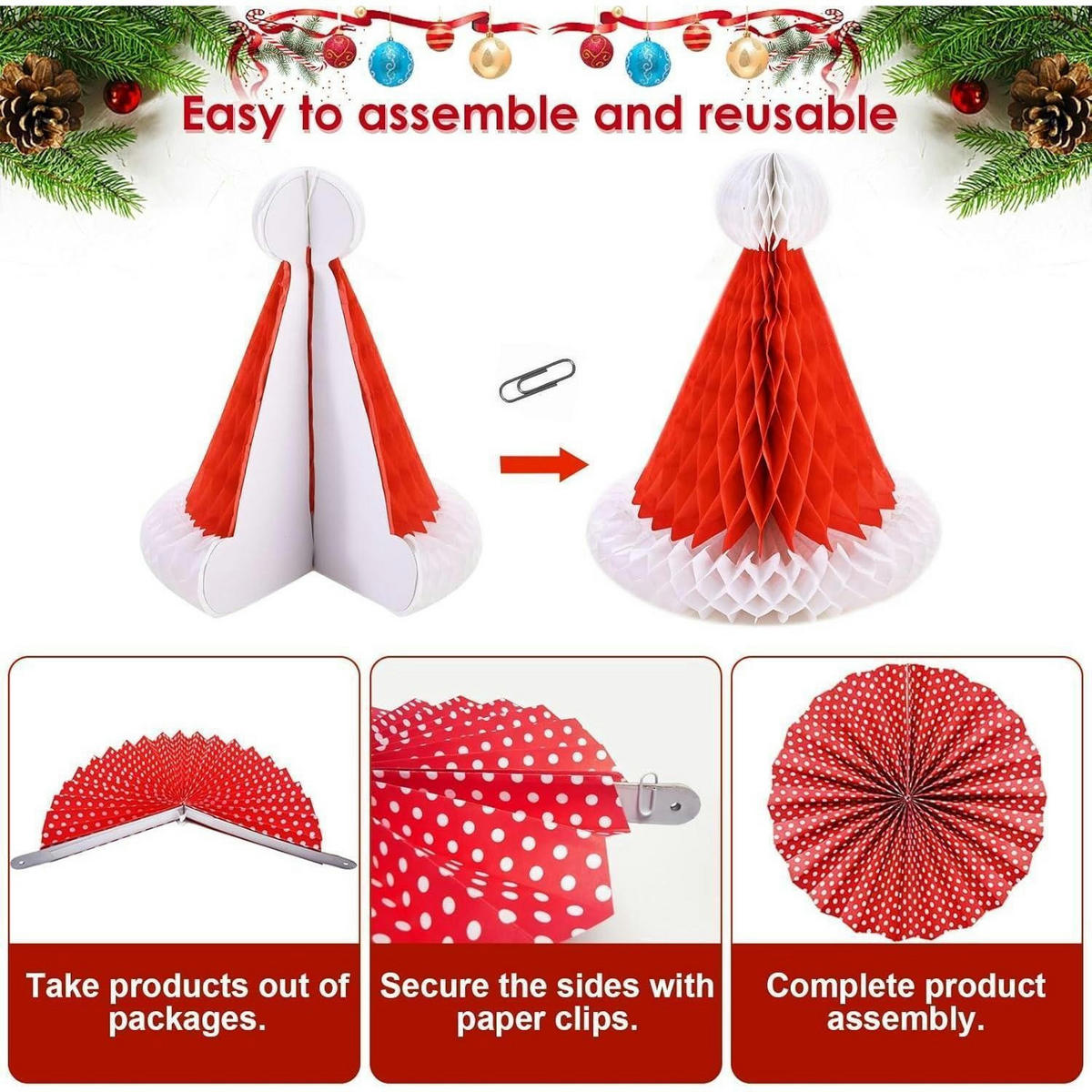 WEIHNACHTSDEKO Set 26-teilig - Multicolor, Papier (25.4cm)