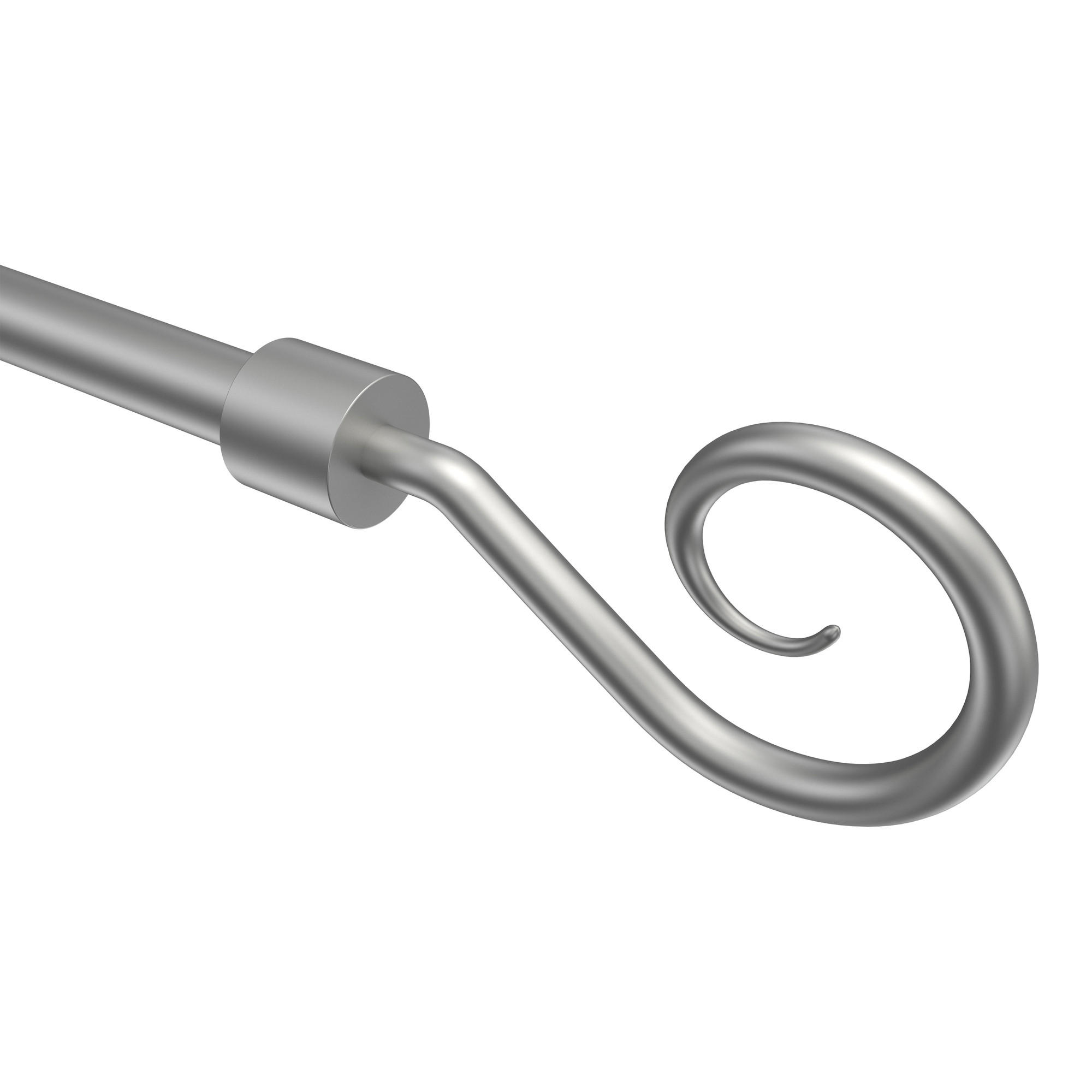 ENDSTÜCKE FÜR GARDINENSTANGEN / TELESKOPSTANGEN Helix 16/13 mm Ø Silbergrau, Packung 2 Stück - Silberfarben/Alufarben, Kunststoff (12.2/6.3/6.3cm) - INTERDECO