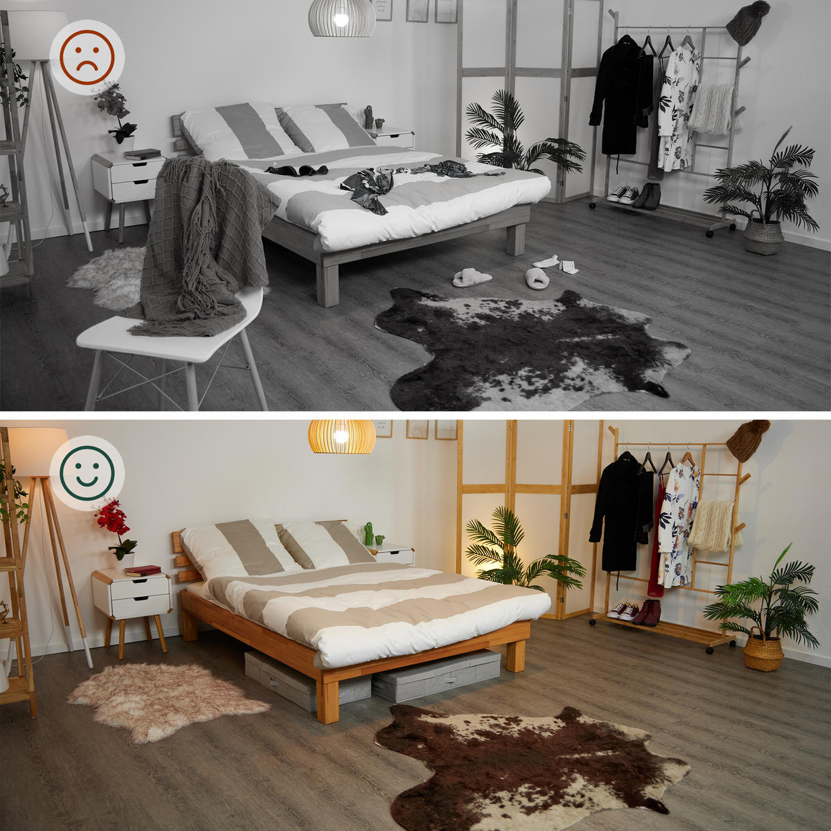 2XPODPOSTELOVÝ box - sivá, plast/vlnitá lepenka - Relaxdays