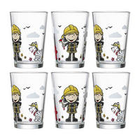 KINDERGLÄSER Feuerwehrmann Bernie bunt 205 ml 6er Set - Multicolor, Glas (0.205L) - Ritzenhoff Breker