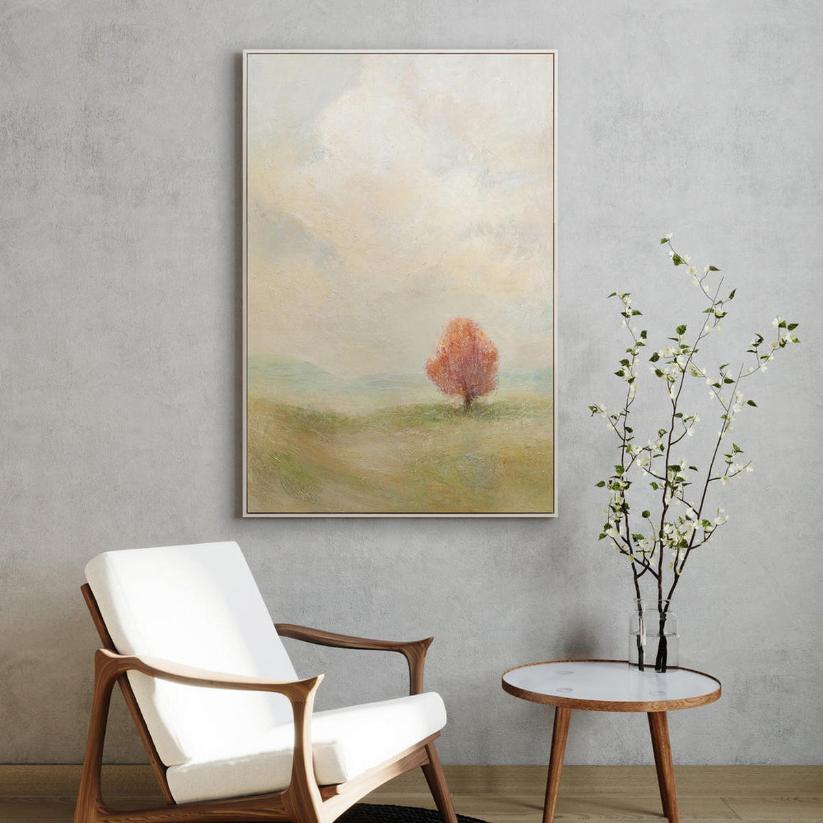 GEMÄLDE Warme Weite Schattenfugenrahmen Eichefarben 140x100 cm - Eichefarben, Holz (140/100cm) - YS-art gallery