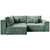 ECKSOFA Pedro Duo mit Schlaffunktion Grün Cord - Grün, Textil (246/153cm) - Bromarkt
