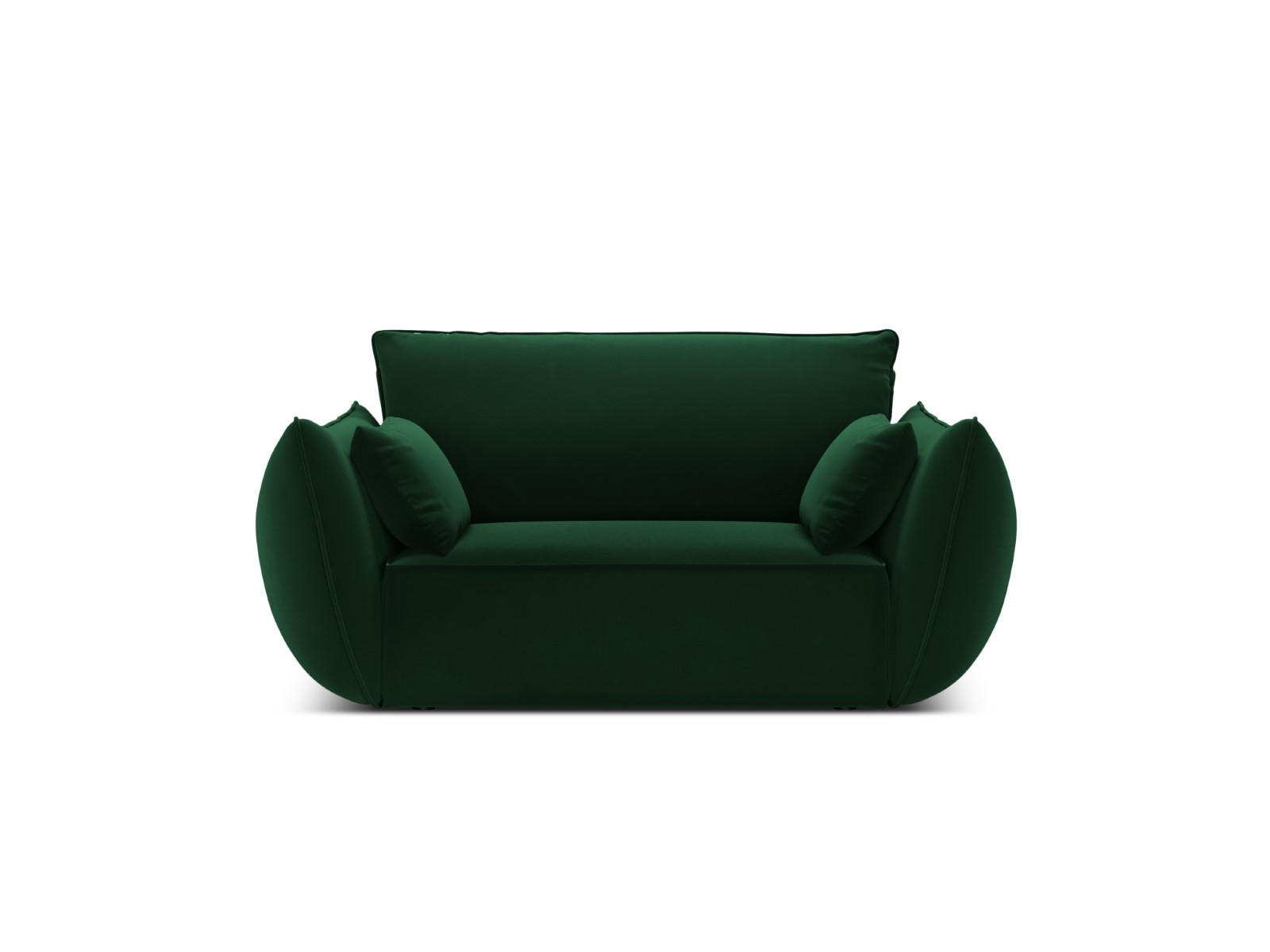 SESSEL Kaelle aus Samt flaschengrün - Dunkelgrün, Textil (100/85/128cm) - Micadoni