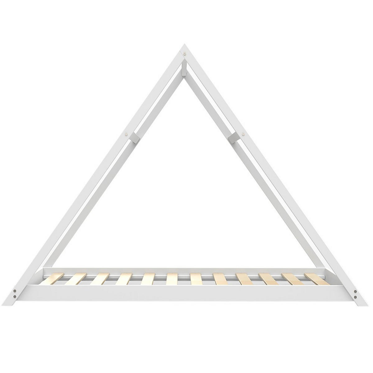 HAUSBETT APACHE mit Lattenrost/ Kinderbett 90x190 - Weiß - Weiß, Holz (90/190cm) - Weber Industries