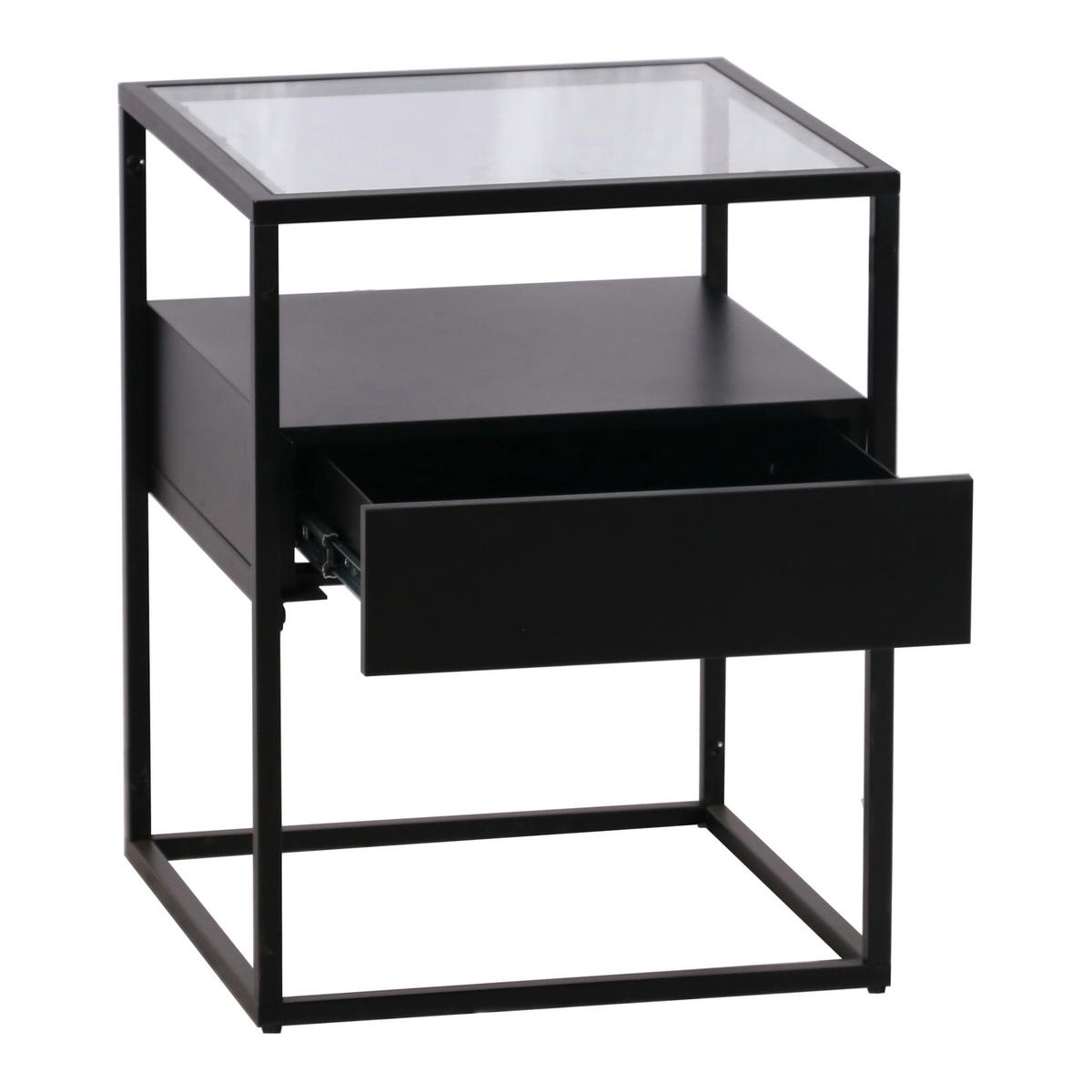BEISTELLTISCH Vissenbjerg - Schwarz, Metall (40/40/51cm) - [en.casa]