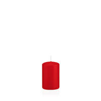 STUMPENKERZEN Rot Ø 48 x 80 mm, 24 Stück - Rot, Paraffin (5/8cm) - Wiedemann Kerzen