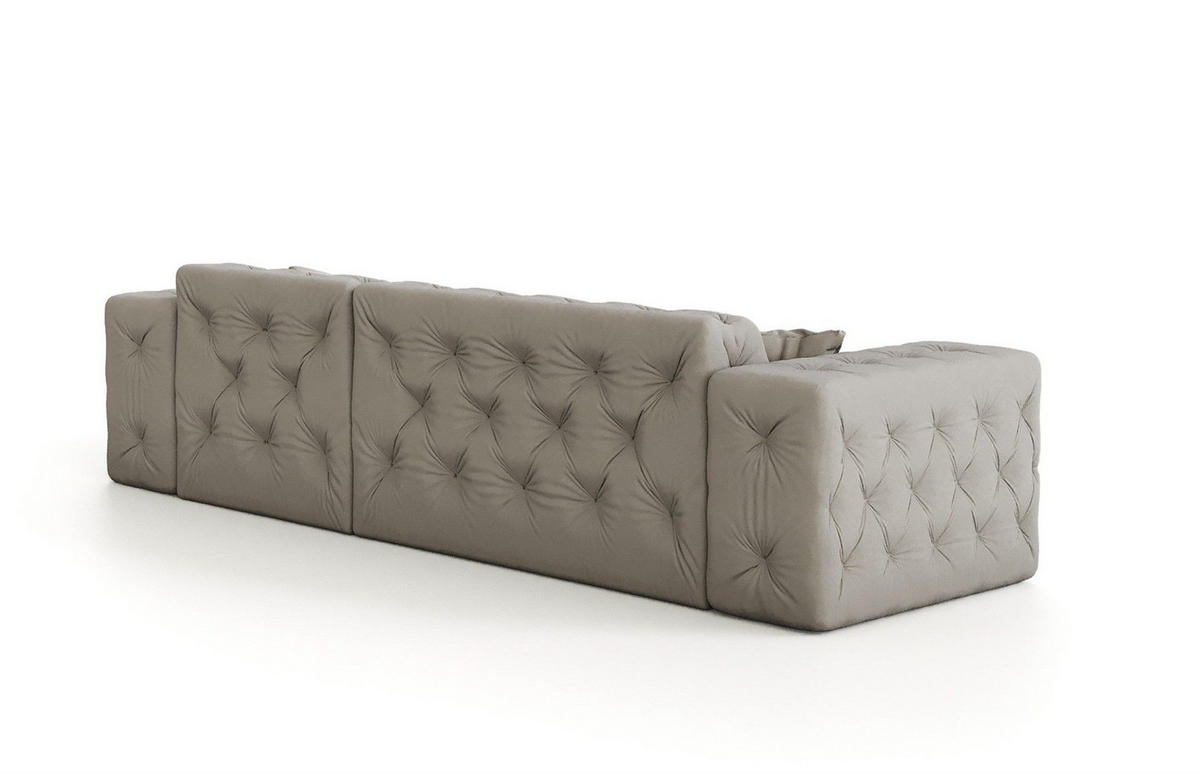 ECKSOFA Chantal - Creme, Holzwerkstoff/Textil (266/171cm) - Fun Möbel