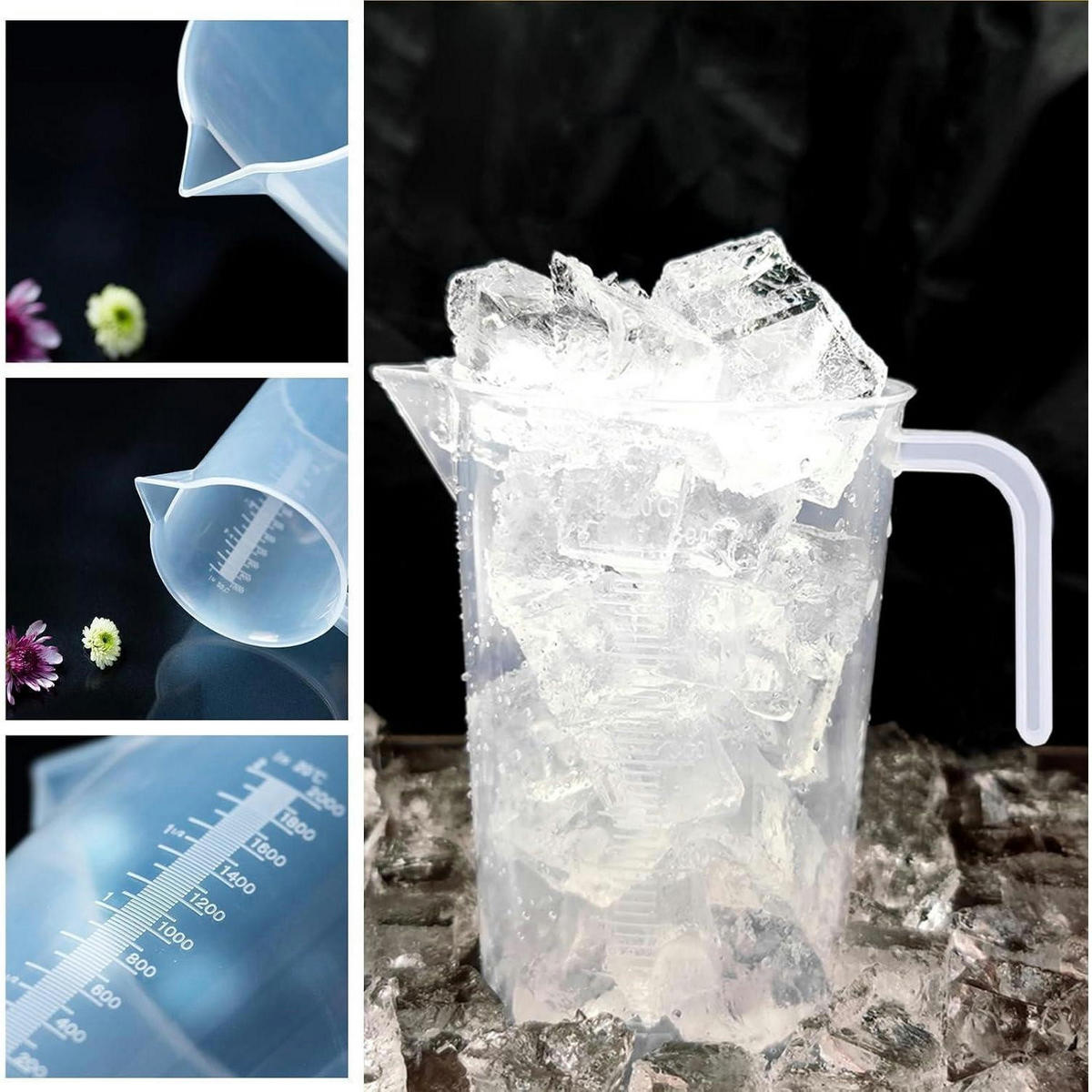 MESSBECHER 2-teiliges Set 1000 ml transparent - Transparent, Kunststoff (1L)