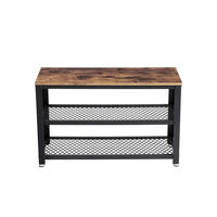 SCHUHBANK Maputo - Braun, Metall (73/45/30cm) - Hansiro