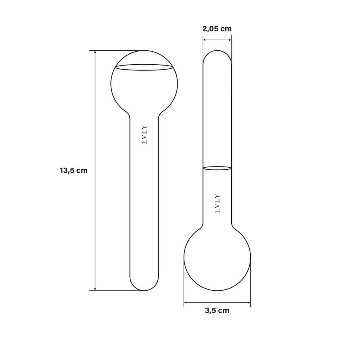 KOSMETIKKUGELN LVLY - Schwarz, Glas (2.05/13.5/2.05cm) - Home Deluxe