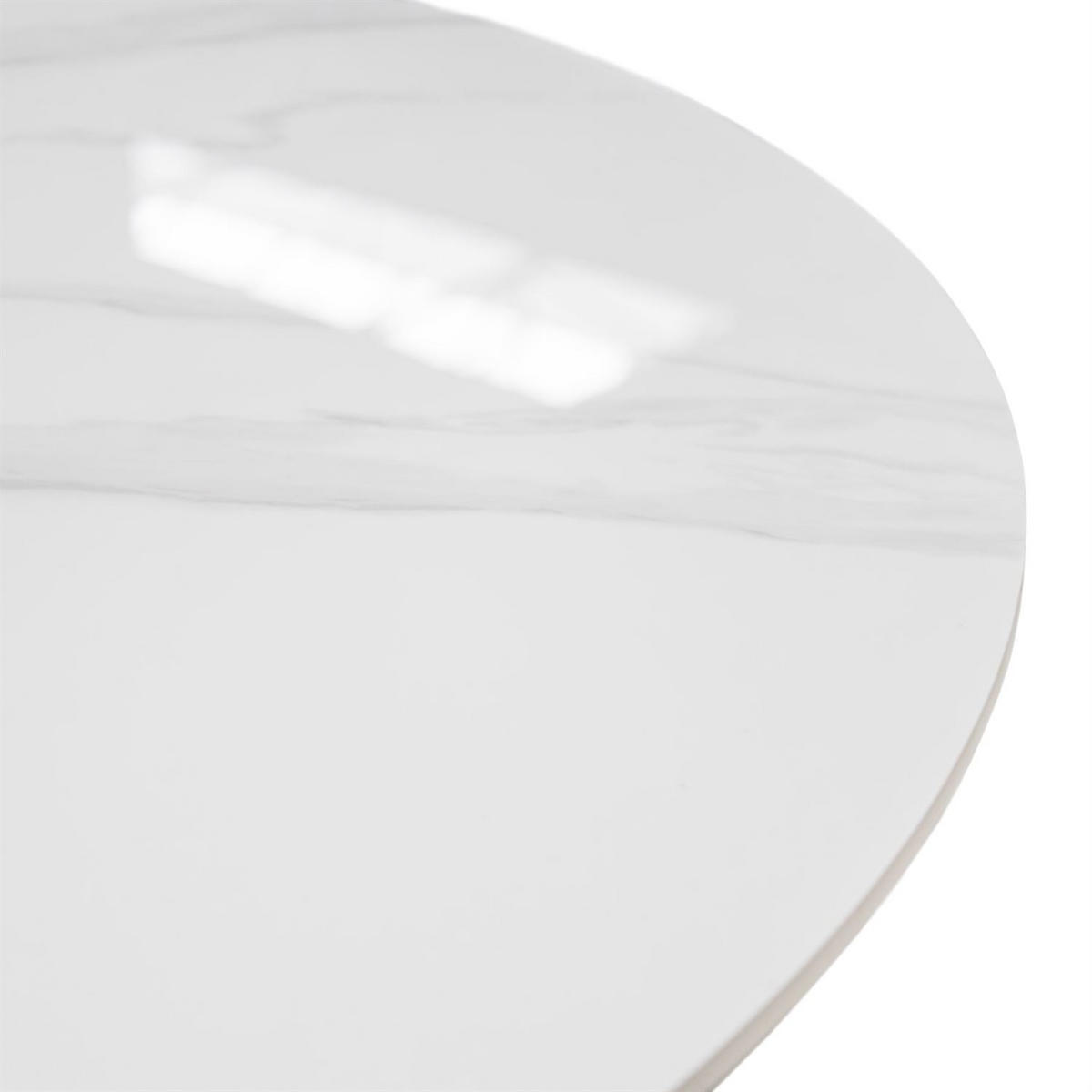 ESSTISCH ELVORIA mit Marmorplatte - Beige, Kunststoff (120/120/75cm) - Lookway