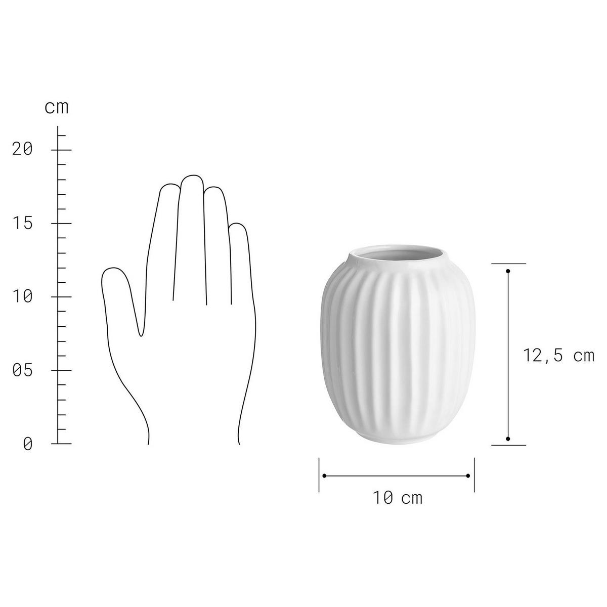 VASE (4er Set) Liv - Weiß, Keramik (13cm) - Butlers