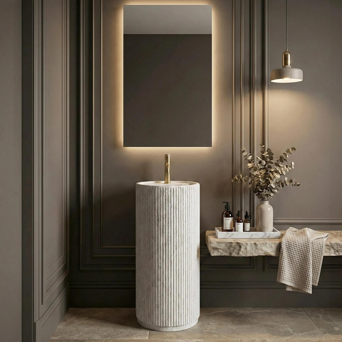 STANDWASCHBECKEN Rea Margarita - Weiß, Kunststoff (39/85/39cm) - REA