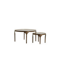 BEISTELLTISCH Lapaz Bronze Ø85/45 cm 2er-Set - Bronzefarben, Metall (85/85/45cm) - Light & Living