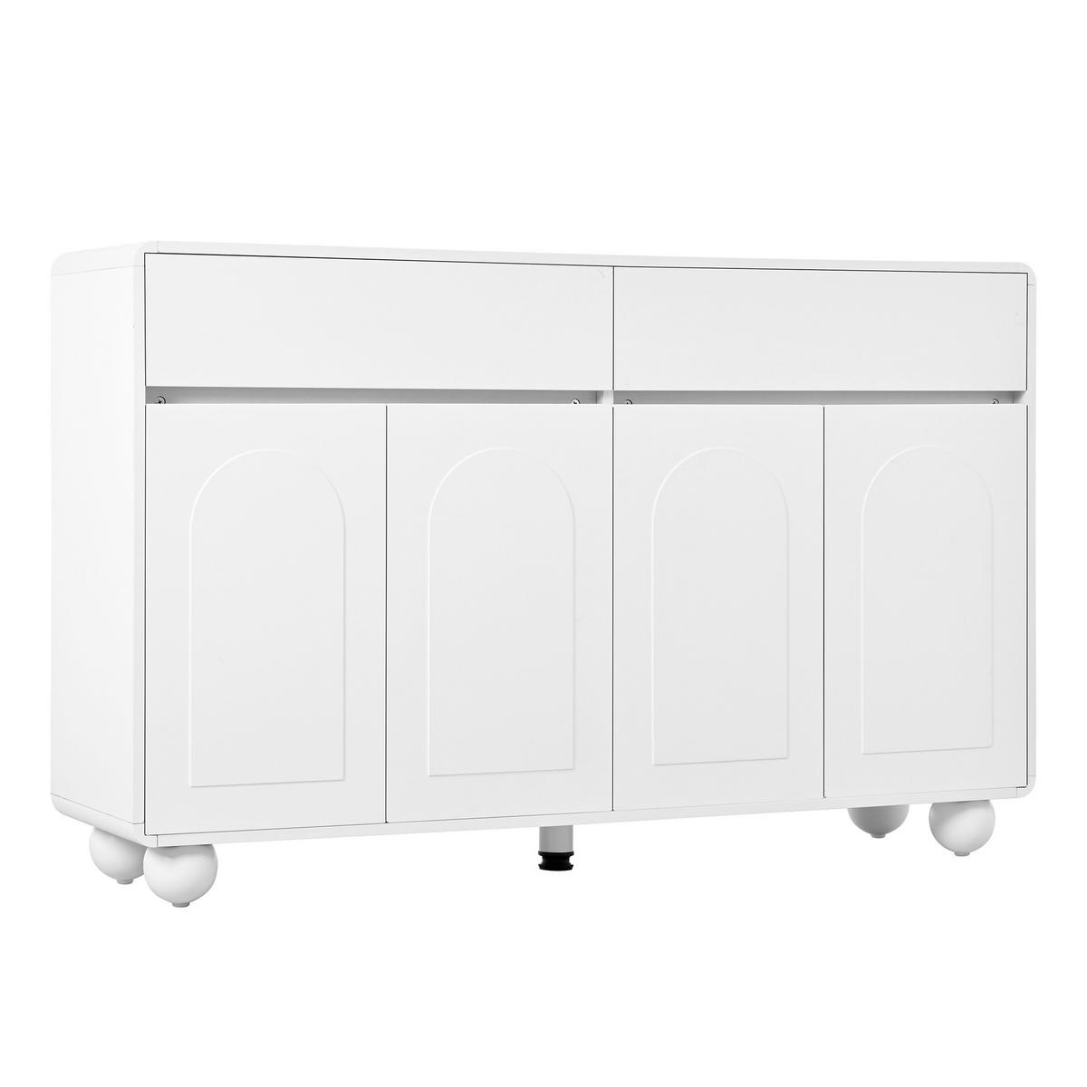 SIDEBOARD Weiß 140/38/89 cm - Weiß, Holzwerkstoff (140/89/38cm) - PANGIVO