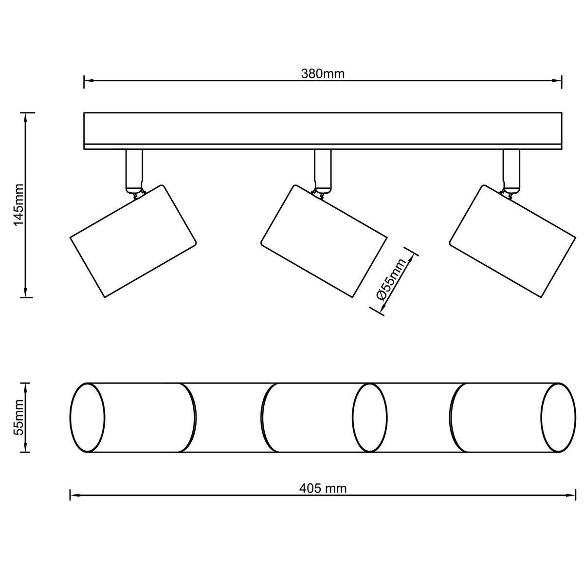 SPOTBALKEN Niels 99831/76 - Schwarz, Metall (5.5/40.5/14.5cm) - Brilliant