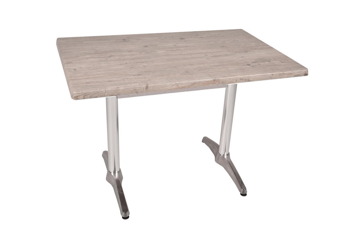 BISTROTISCH Serna 110x70cm Rechteckig Hellbraun Holz Cafétisch - Hellbraun, Holz (110/70/66cm) - DELUKE