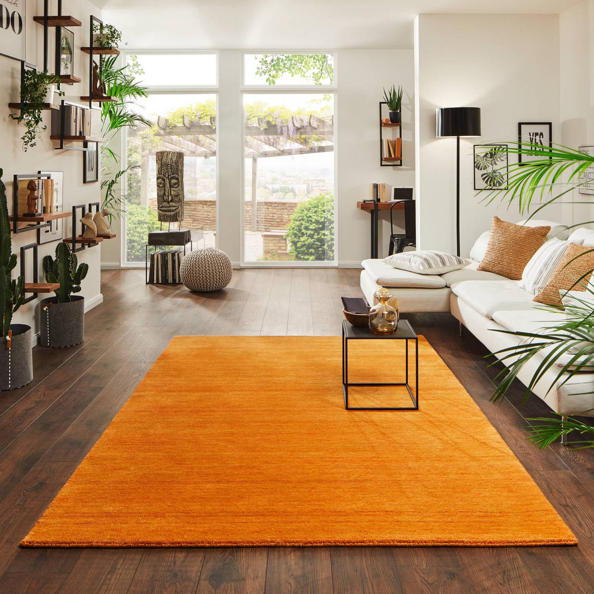 WOLLTEPPICH 140/200 cm Jaipur - Orange, Naturmaterialien (140/200cm) - Steffensmeier