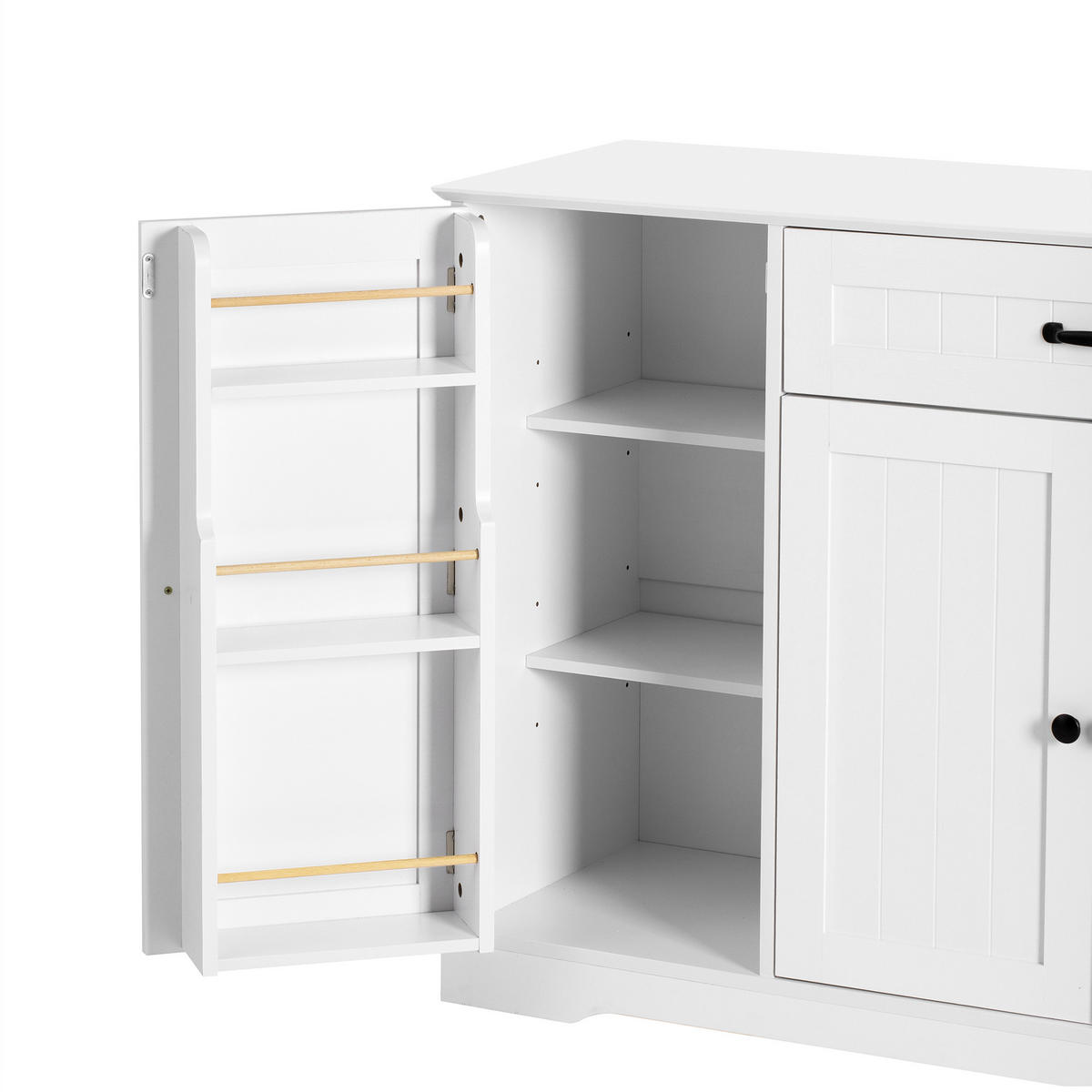 GESCHIRRSCHRANK 104x40x84 cm Weiß mit Schublade - Weiß, Holzwerkstoff (40/84/107cm) - Modfu