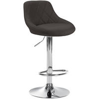 BARHOCKER Stoff dunkelgrau - Chromfarben/Dunkelgrau, Textil/Metall (46/83/49cm) - CLP