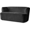 2-SITZER SOFA Nori schwarz velour - Schwarz, Kunststoff/Textil (150/68/72cm) - Beautysofa
