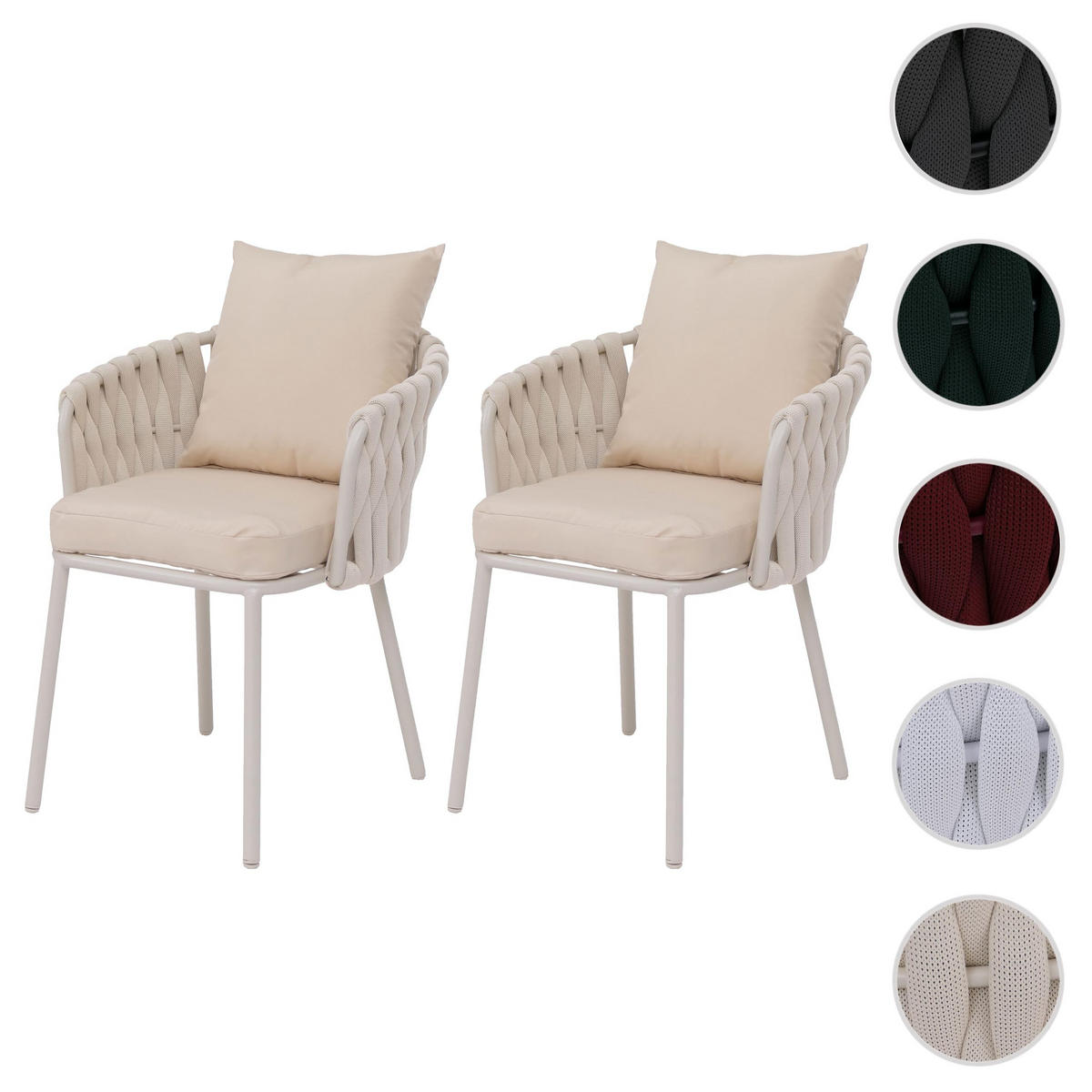 ZÁHRADNÁ STOLIČKA Krémovo biela - krémová, kov (56/71/57cm) - MCW