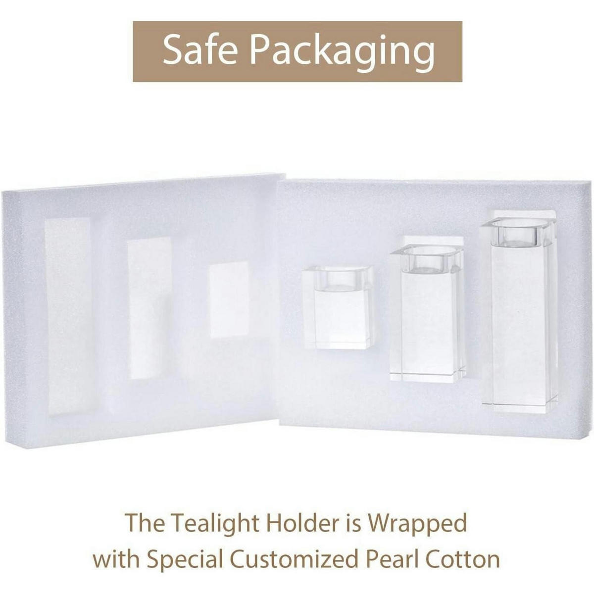 TEELICHTHALTER Kristallglas Set 3-teilig transparent - Transparent, Glas (8cm)