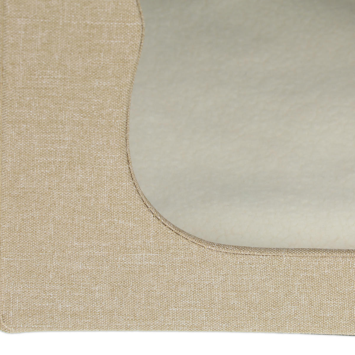 KATZENHÖHLE - Hellbraun, Holzwerkstoff/Textil (40/44/40cm) - Relaxdays