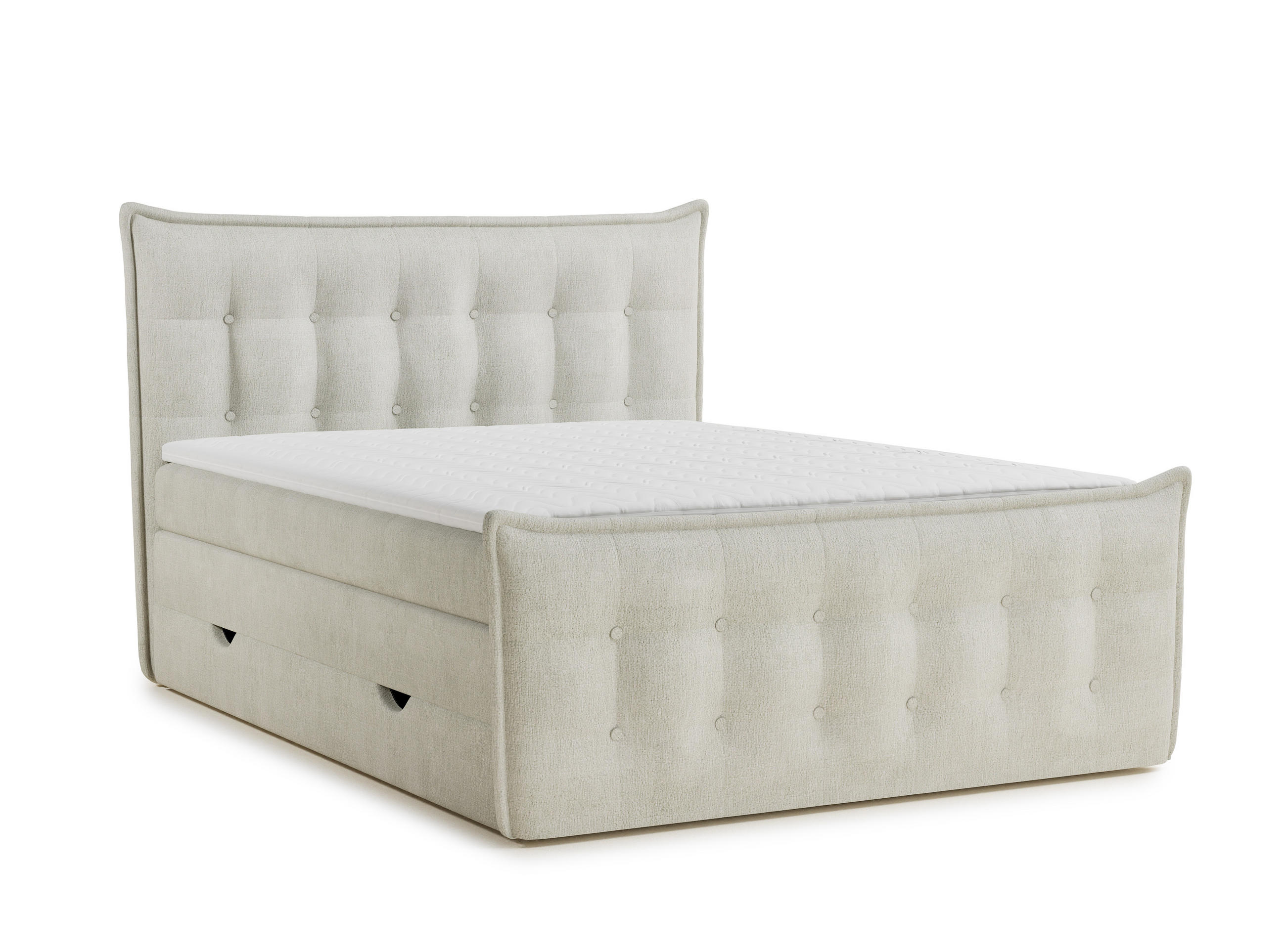 Maison de Reve Boxspringbett Creme 200x200 cm