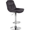 BARHOCKER Samt schwarz - Schwarz, Textil (46/94/54cm) - CLP