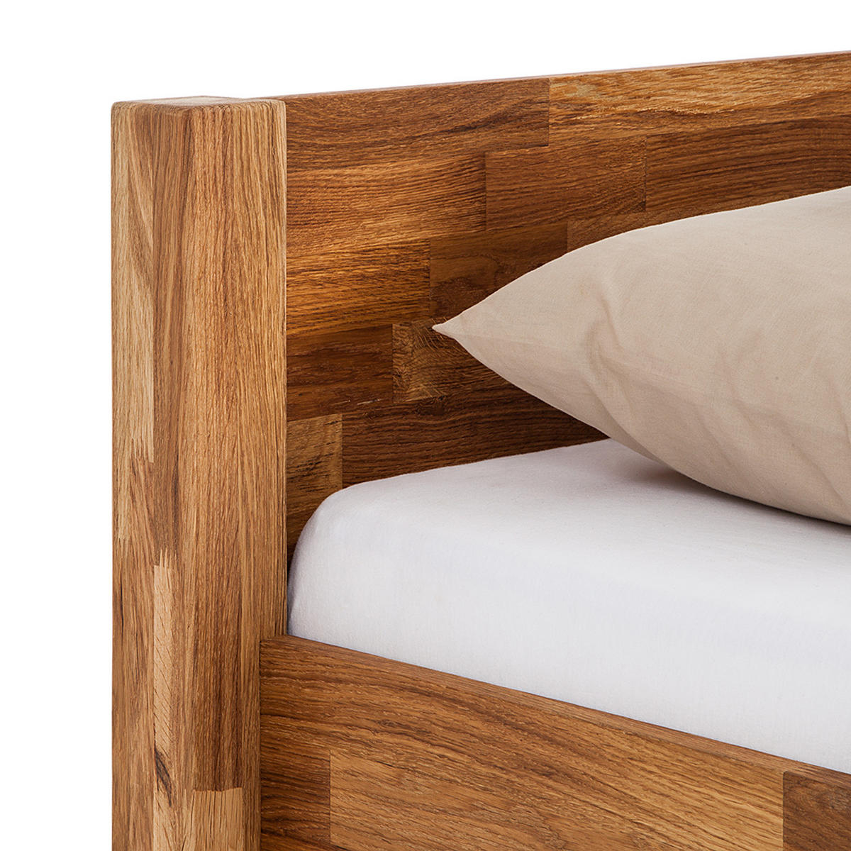 BETT - Massivholz - Eichefarben, Holz (180/200cm) - home24