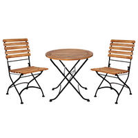 BALKON-SET (3-teilig) Parklife - Braun, Holz/Metall - BUTLERS