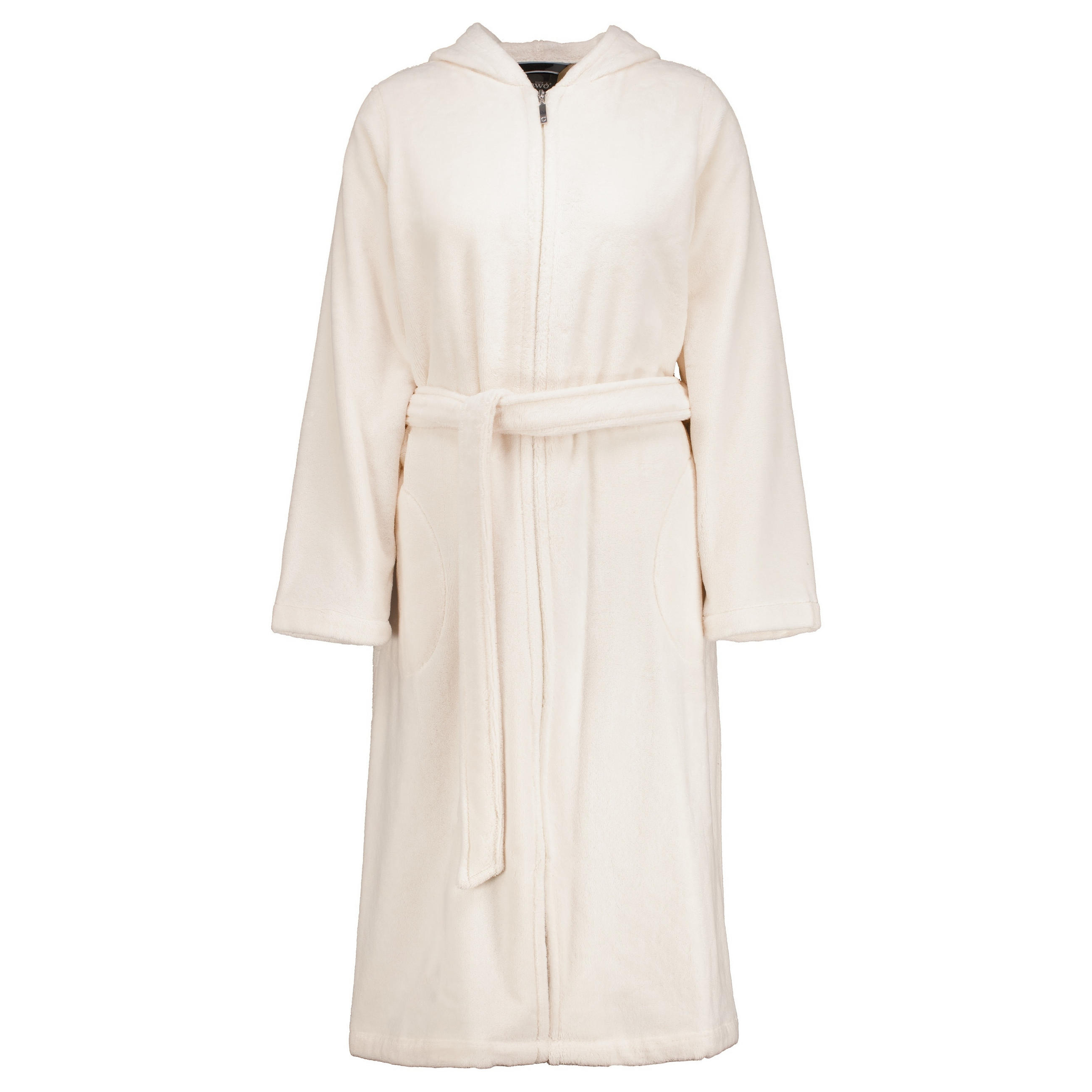 BADEMANTEL DAMEN KAPUZE 837 CHAMPAGNER - 33 - Beige, Textil (Snull) - Cawoe