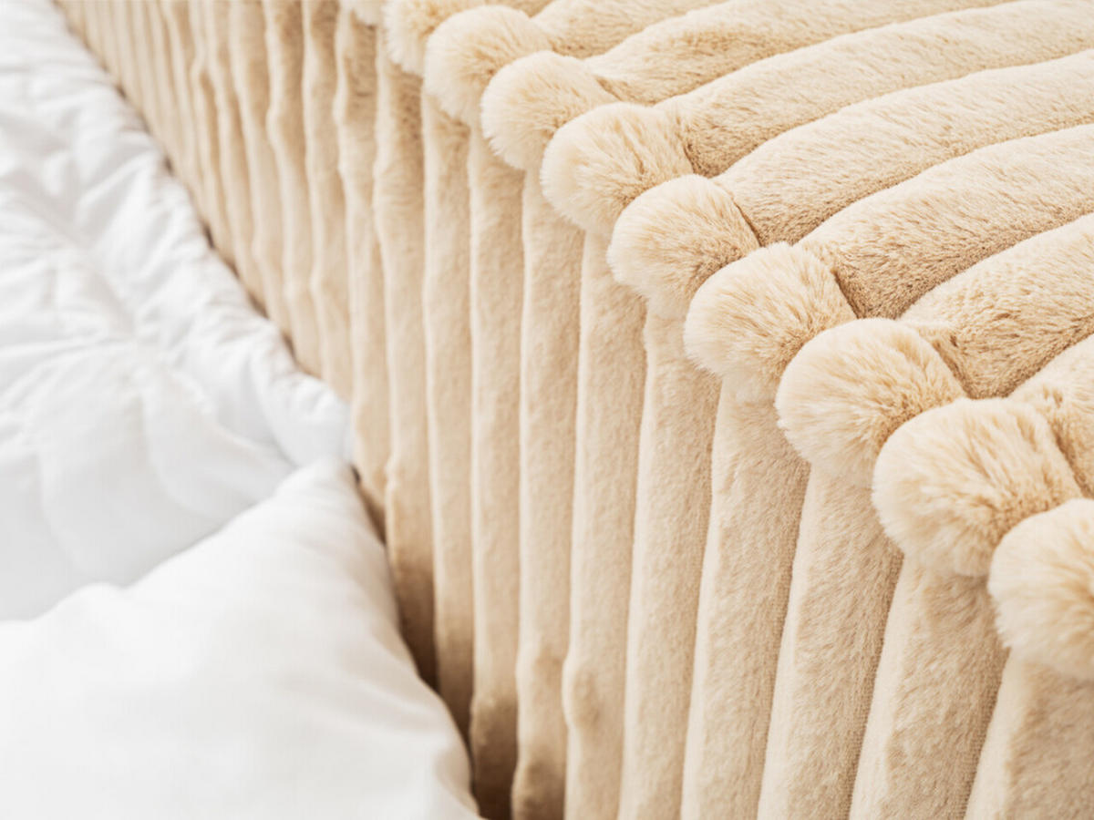 POLSTERBETT Lago 180x200 Beige - Beige, Textil (180/200cm) - Graingold