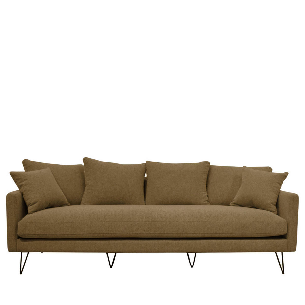 BETTSOFA - Karamell - Bernsteinfarben, Textil (233/86/95cm) - Drawer