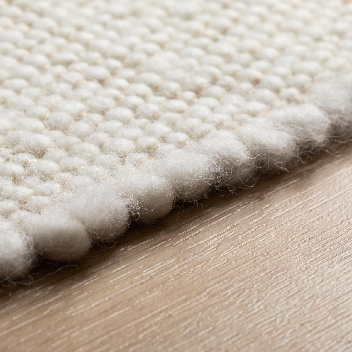 HANDWEBTEPPICH 160/160 cm Kos - Creme, Naturmaterialien (160/160cm) - Steffensmeier
